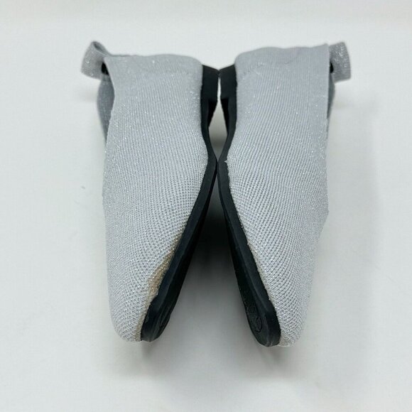Bernie Mev New‎ York Metallic Silver Slip On Ballet Flat 5.5 (36) Pointed Toe - Picture 9 of 12